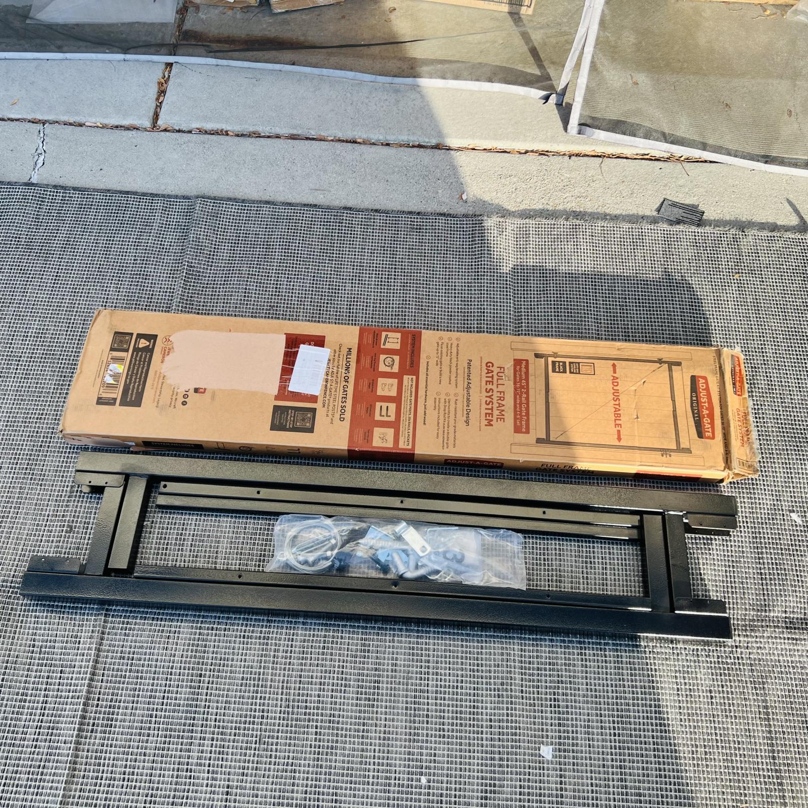 Adjust-A-Gate Full Frame Steel Gate System Kit Adjustable DIY Fence Gate - Photo 2