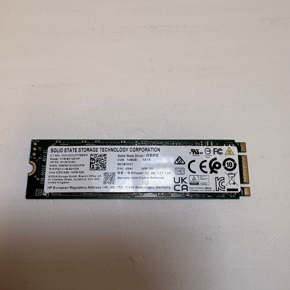 Kioxia 128GB M.2 SATA SSD 2280 CVB-BD128-HP Internal Solid State Drive - Photo 2