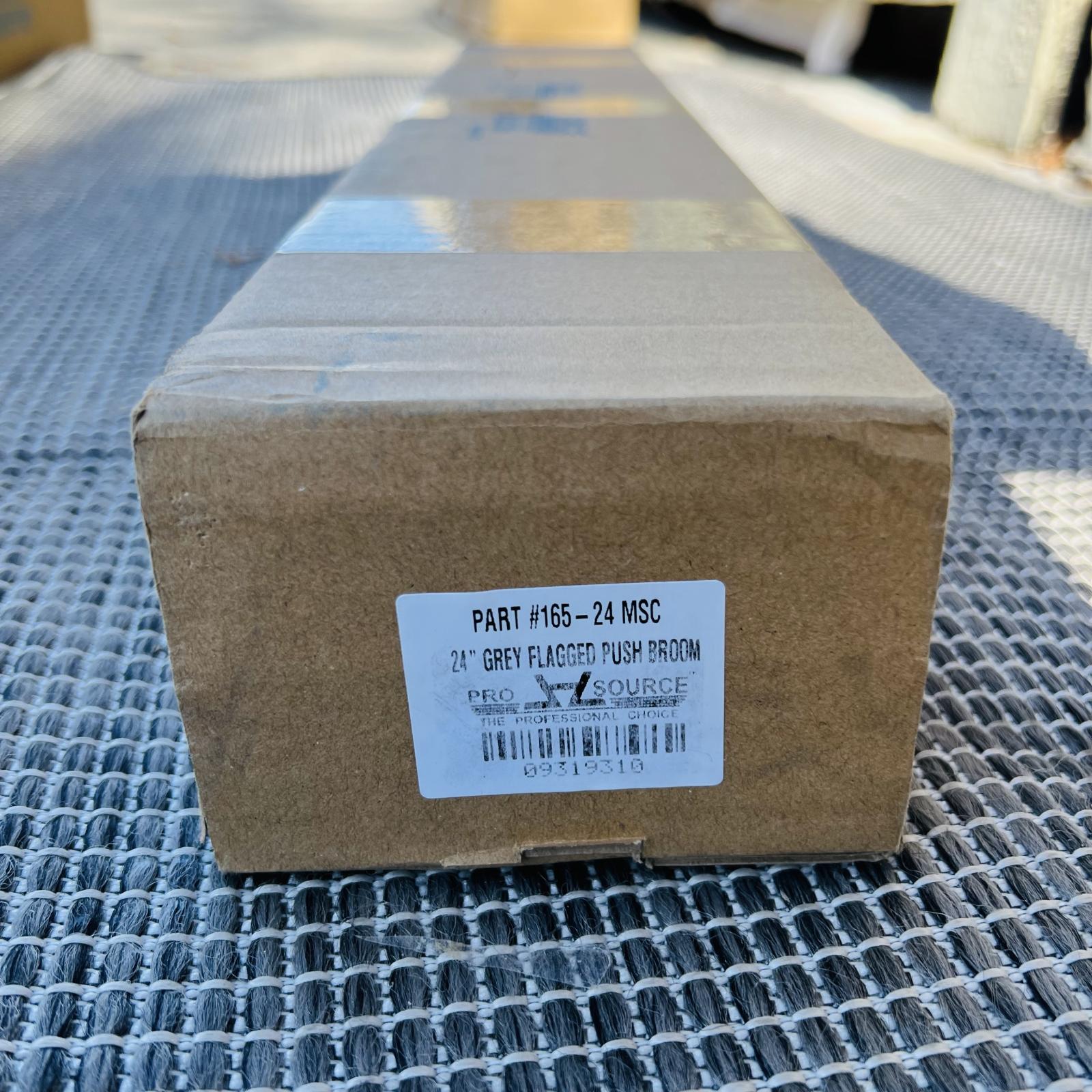 ProSource 24" Grey Flagged Push Broom Heavy-Duty Commercial Floor Sweeper - Photo 4