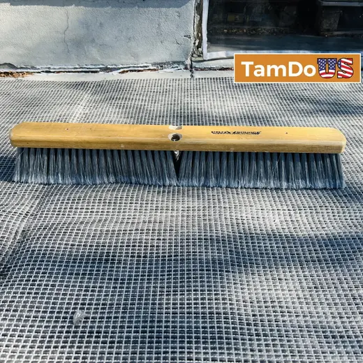 ProSource 24" Grey Flagged Push Broom Heavy-Duty Commercial Floor Sweeper at TamDoUS Taylorsville
