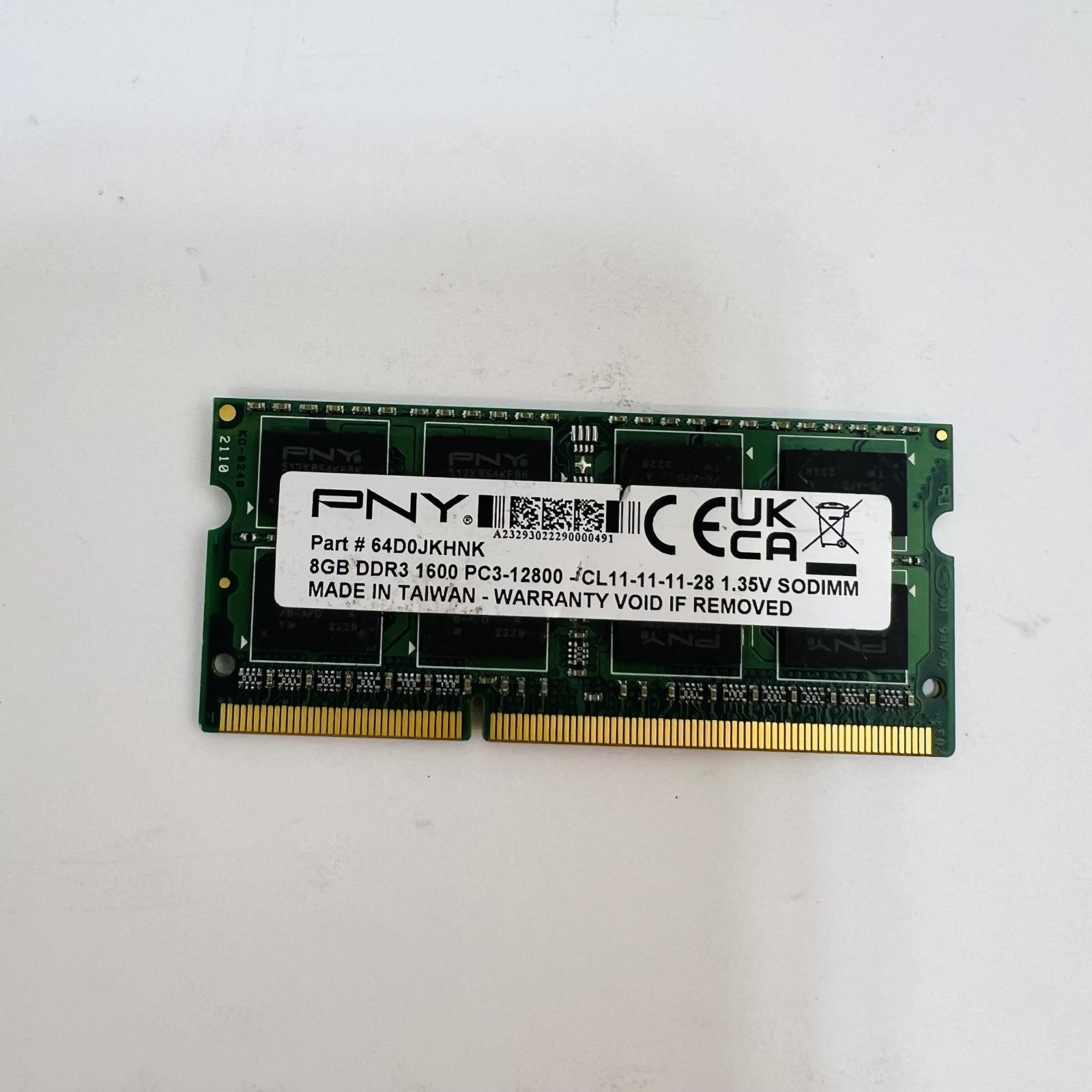 PNY 8GB DDR3L SO-DIMM PC3-12800 1600MHz RAM - Photo 2