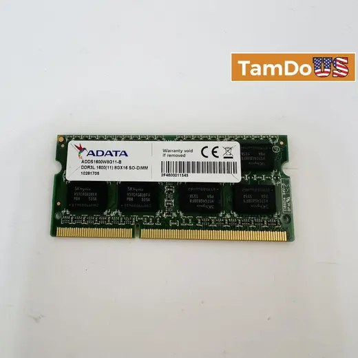ADATA 8GB DDR3L SO-DIMM 1600MHz PC3L-12800 RAM at TamDoUS Taylorsville