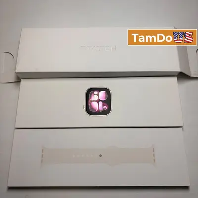 Apple Watch Series 11 (42mm, Cellular) Gold Aluminum Case Sport Band S/M at Smart Watches in excellent condition