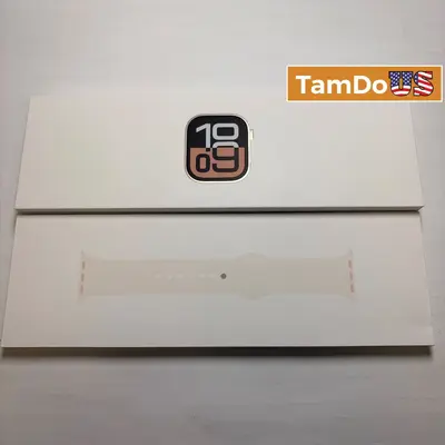 Apple Watch Series 10 (42mm, Cellular) Gold AL Case Light Blush Sport Band S/M at Smart Watches in excellent condition