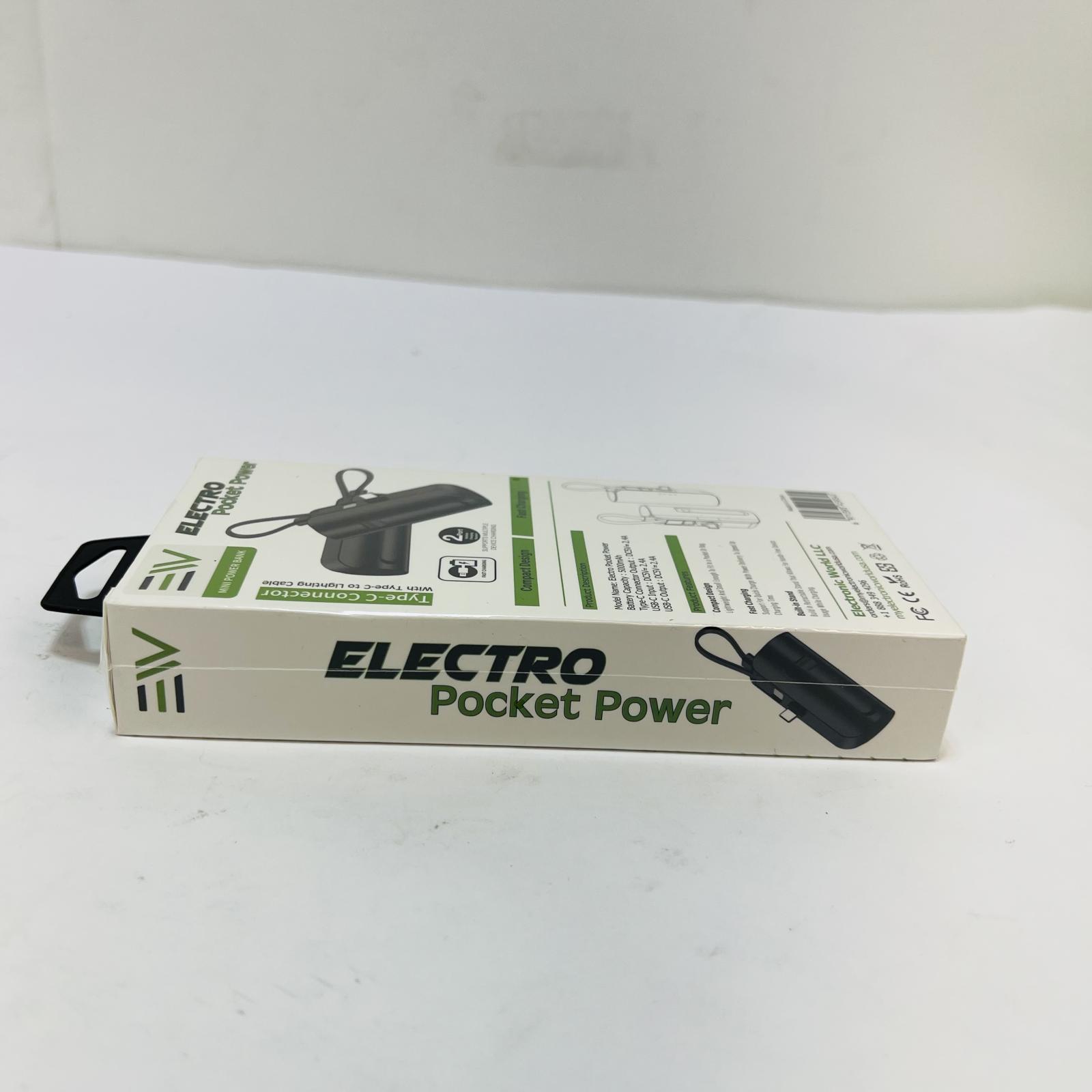 EV Electro Pocket Power 5000mAh Mini Power Bank USB-C Black - Photo 4