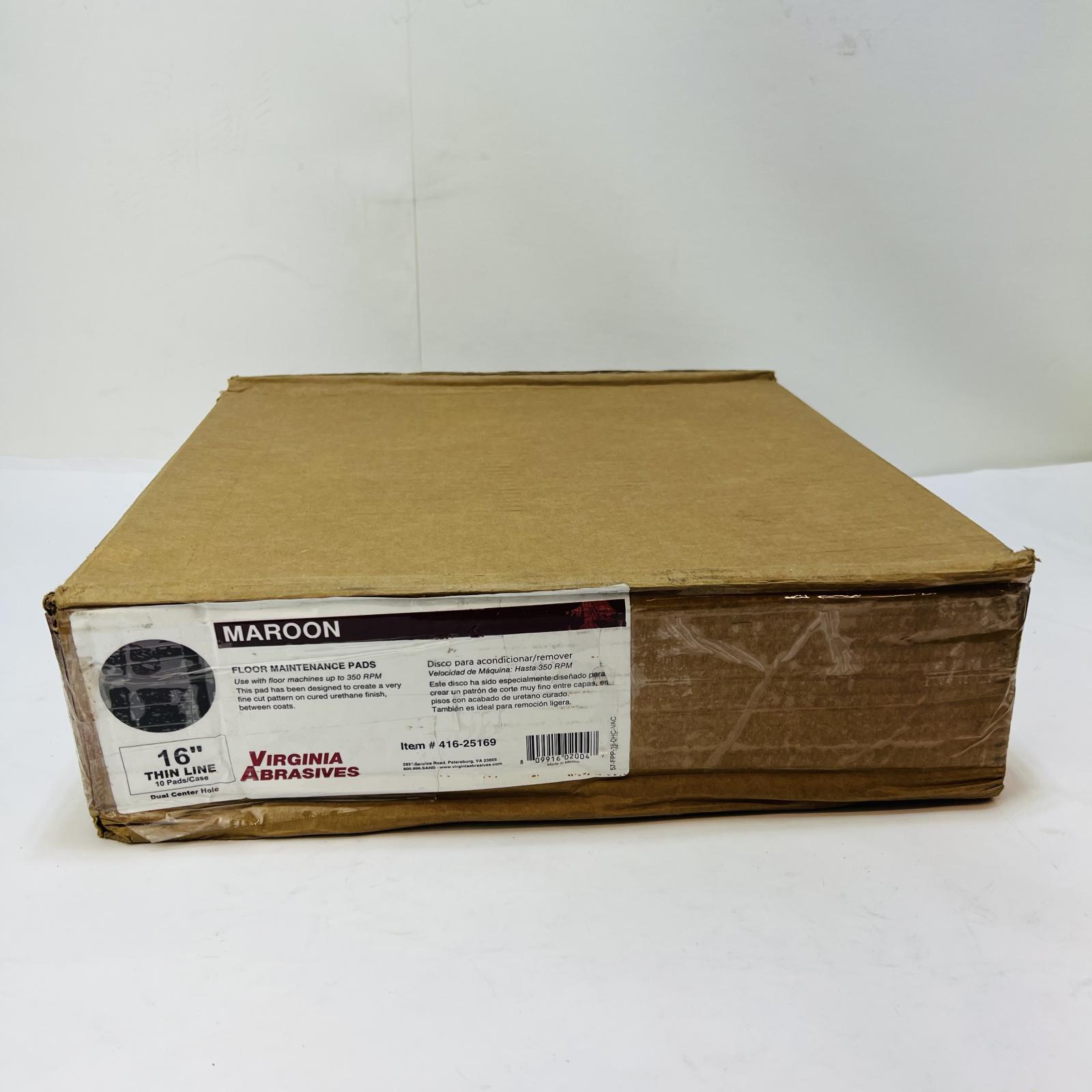 Virginia Abrasives 16" Maroon Floor Pads 10/Case - Photo 3