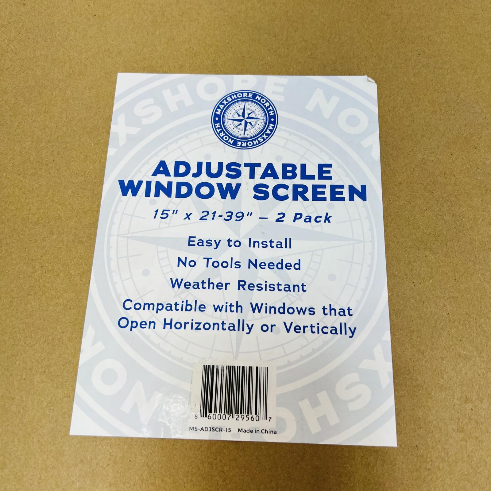 Maxshore North Adjustable Window Screen 15"x21-39" 2 Pack - Photo 3