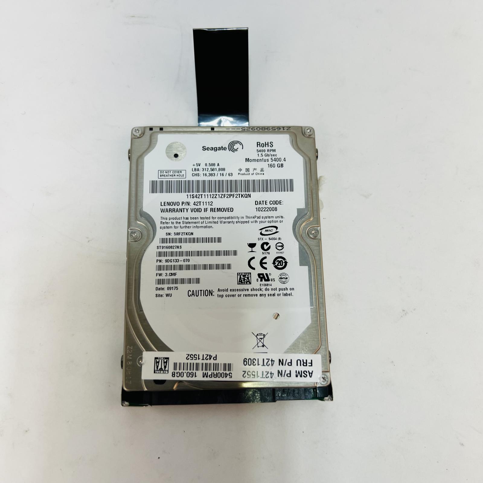 Seagate 160GB 2.5" SATA HDD ST9160827AS Internal Hard Drive - Photo 2