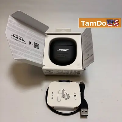 Bose QuietComfort Ultra Wireless Earbuds, Black, Spatial Audio, Noise Cancelling at Portable Audio & Headphones in new_open_box condition