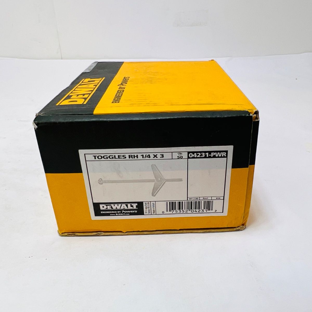 DEWALT 04231-PWR 1/4" x 3" RH Toggle Bolts Anchors (Box of 50) - Photo 3