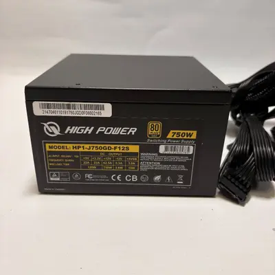 High Power HP1-J750GD-F12S 750W 80+ Gold ATX Power Supply at Computer Components & Parts in excellent condition