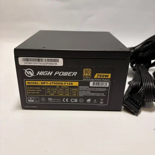 High Power HP1-J750GD-F12S 750W 80+ Gold ATX Power Supply at TamDoUS Taylorsville