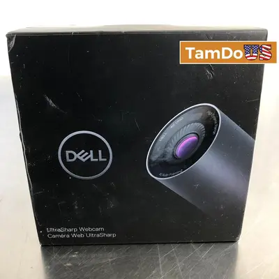 Dell UltraSharp WB7022 4K UHD Webcam, Black, HDR, Auto Framing, AI Noise Mic at Laptop & Desktop Accessories in new condition