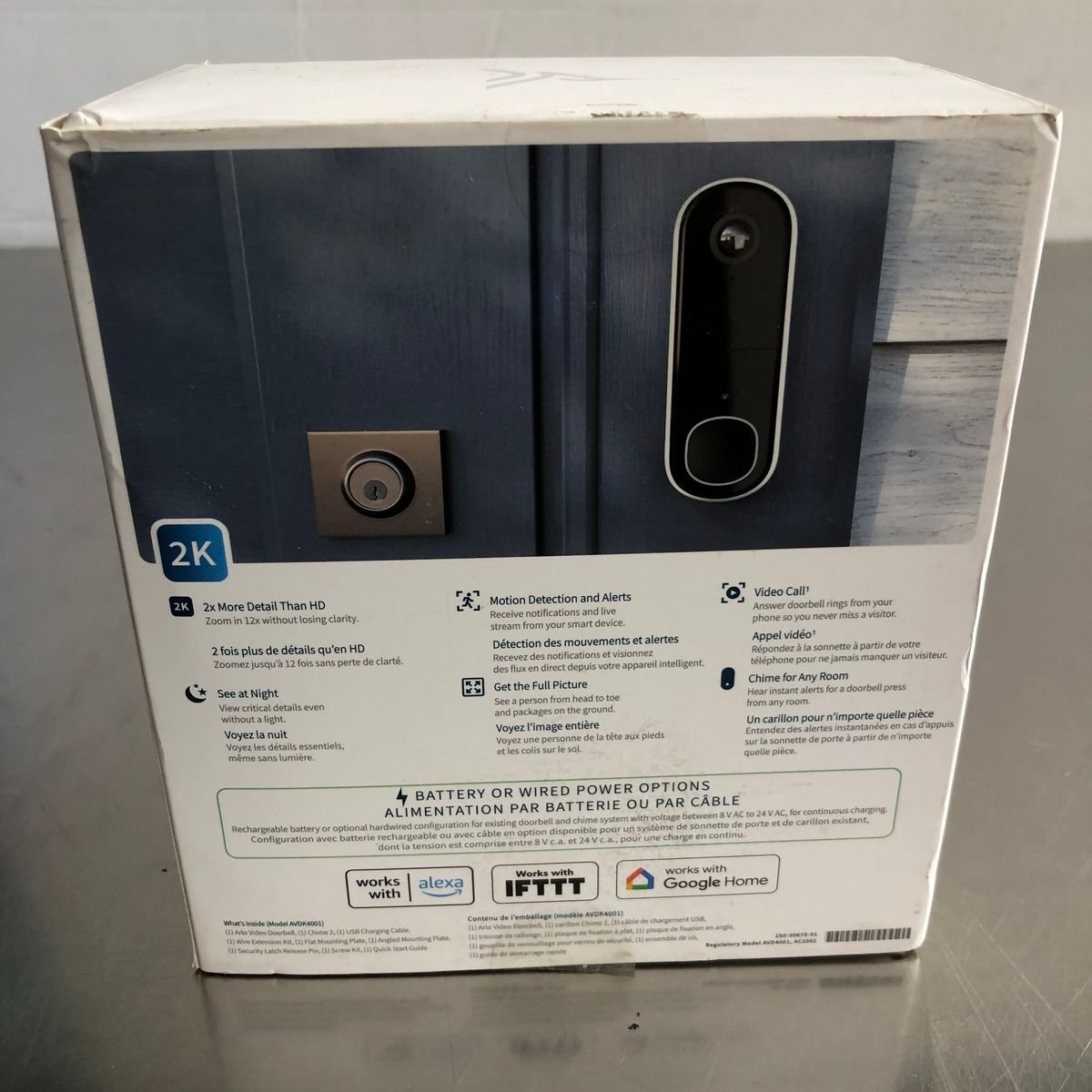 Arlo 2K Video Doorbell 2nd Gen, Battery/Wired, Chime 2 Included, White - Photo 6