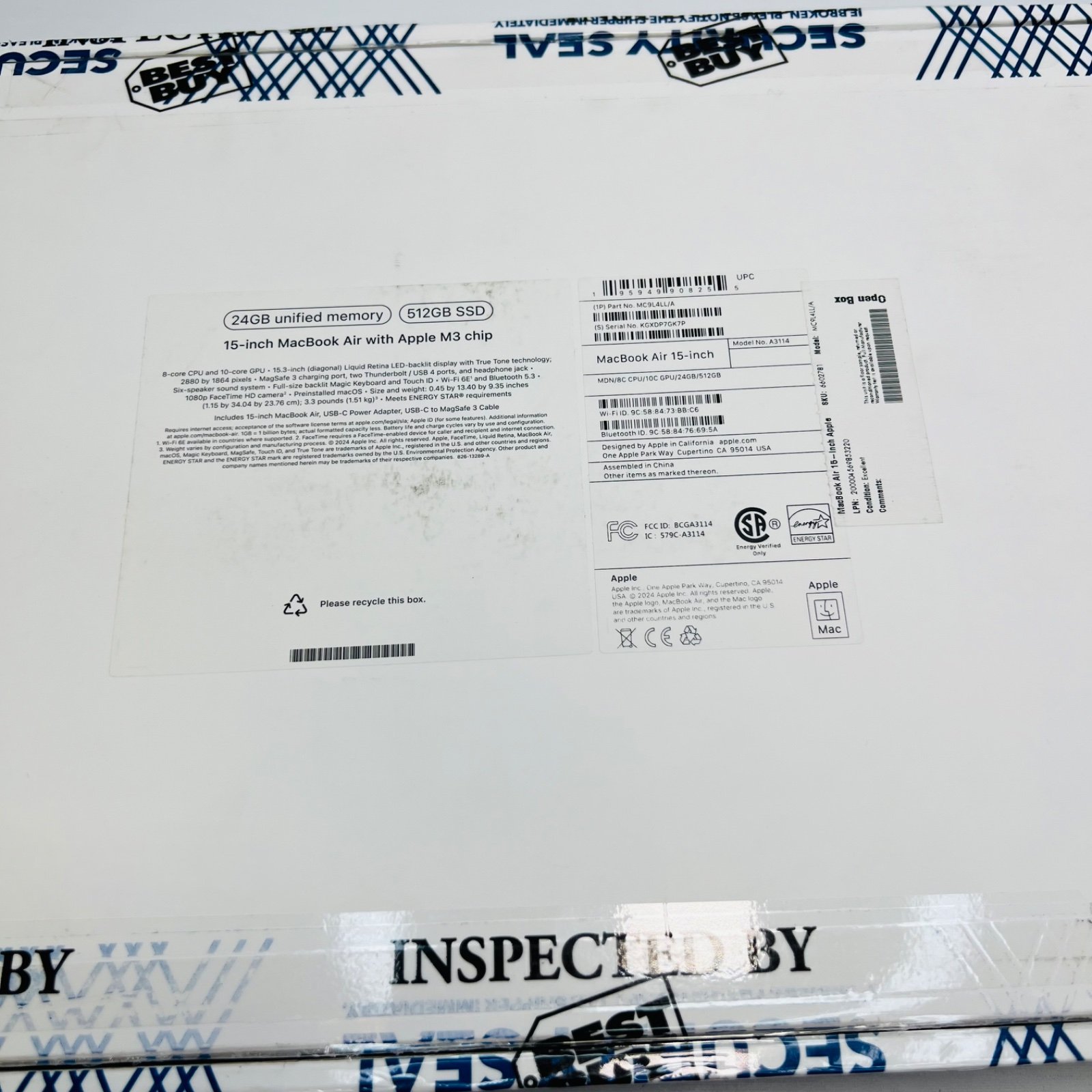 MacBook Air (15-inch, Apple M3) 10-C GPU, 24GB, 512GB SSD, Midnight - Photo 8