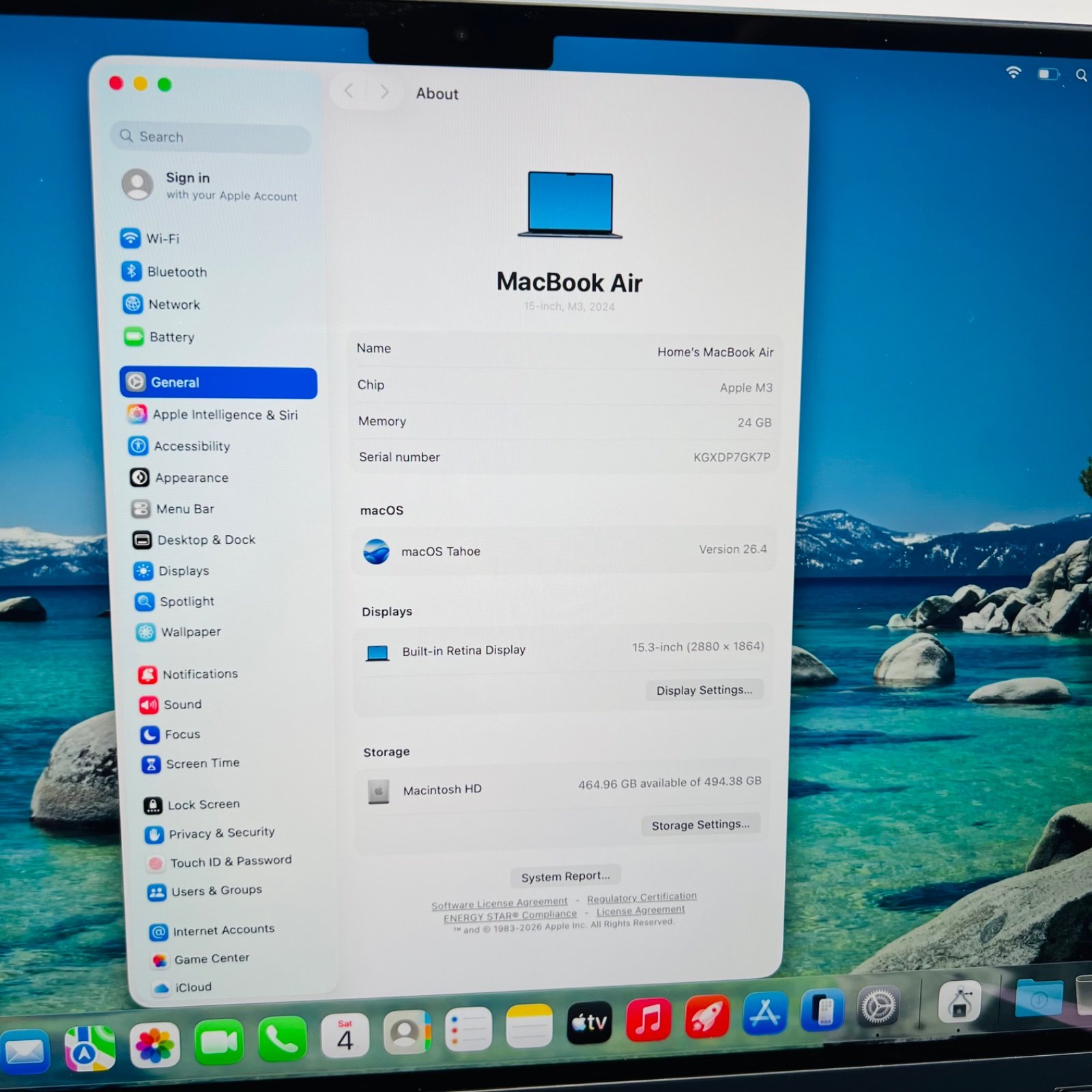 MacBook Air (15-inch, Apple M3) 10-C GPU, 24GB, 512GB SSD, Midnight - Photo 10