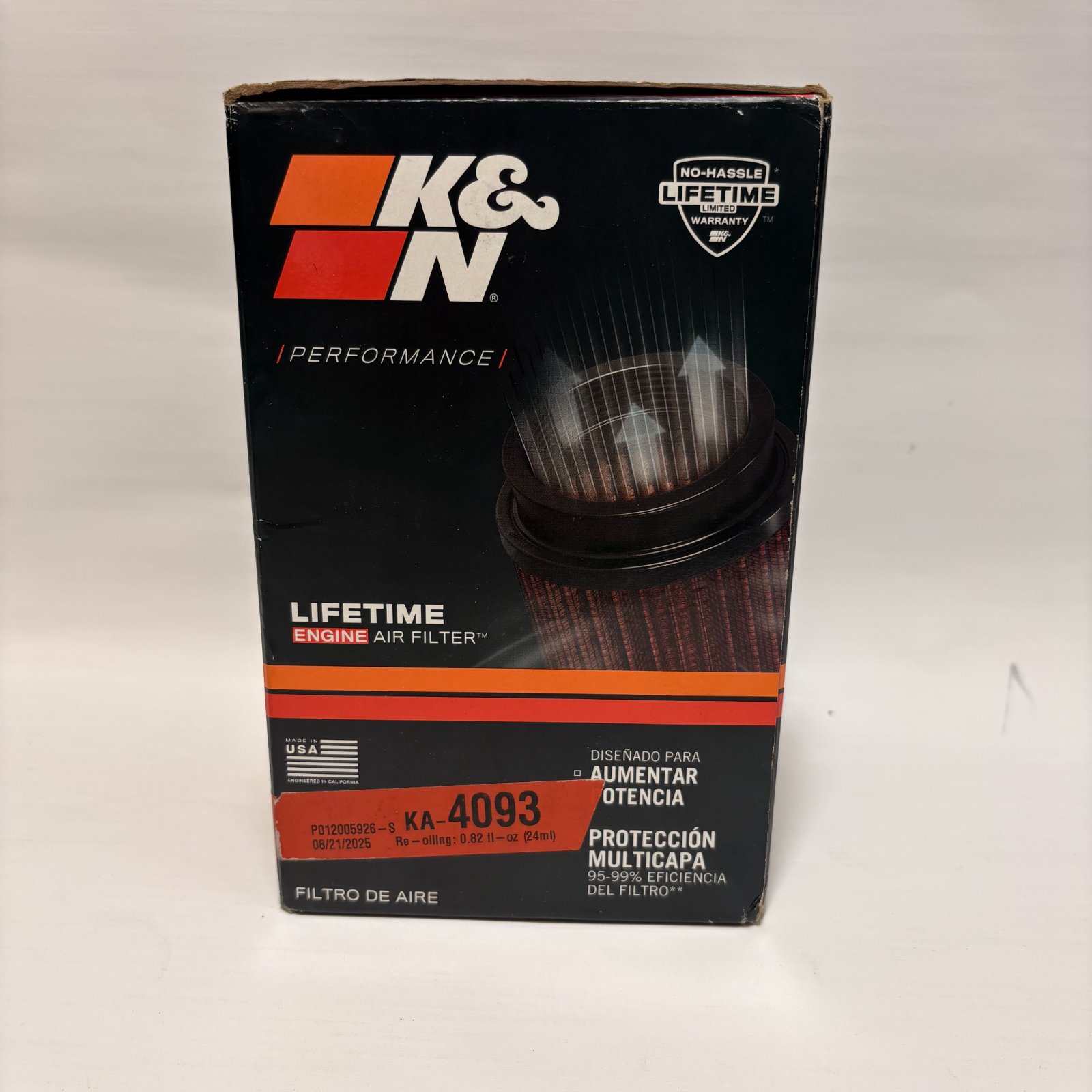 K&N KA-4093 Replacement Engine Air Filter High Flow Lifetime - Photo 6