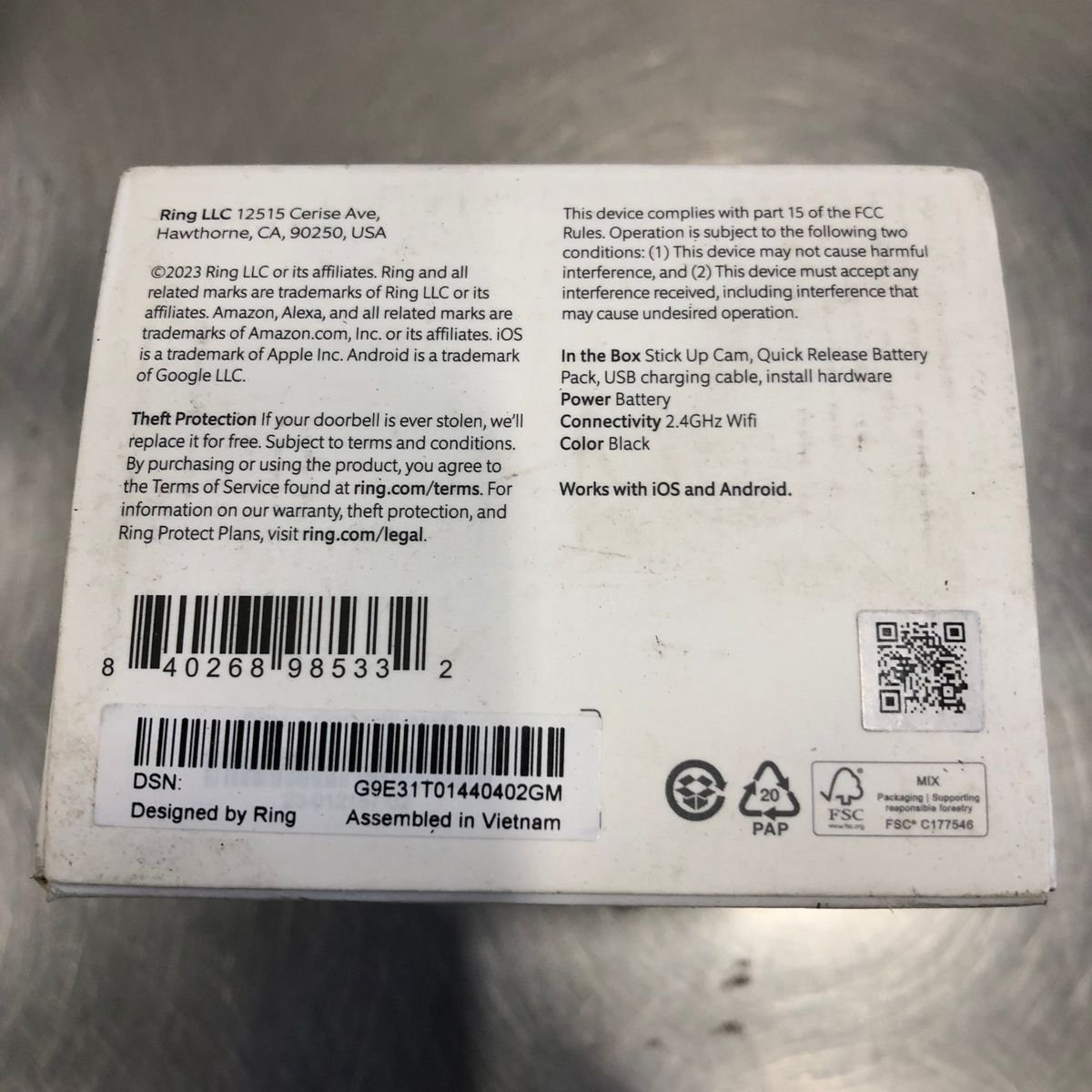 Ring Stick Up Cam Battery Wireless Indoor/Outdoor Security Camera, Black - Photo 4