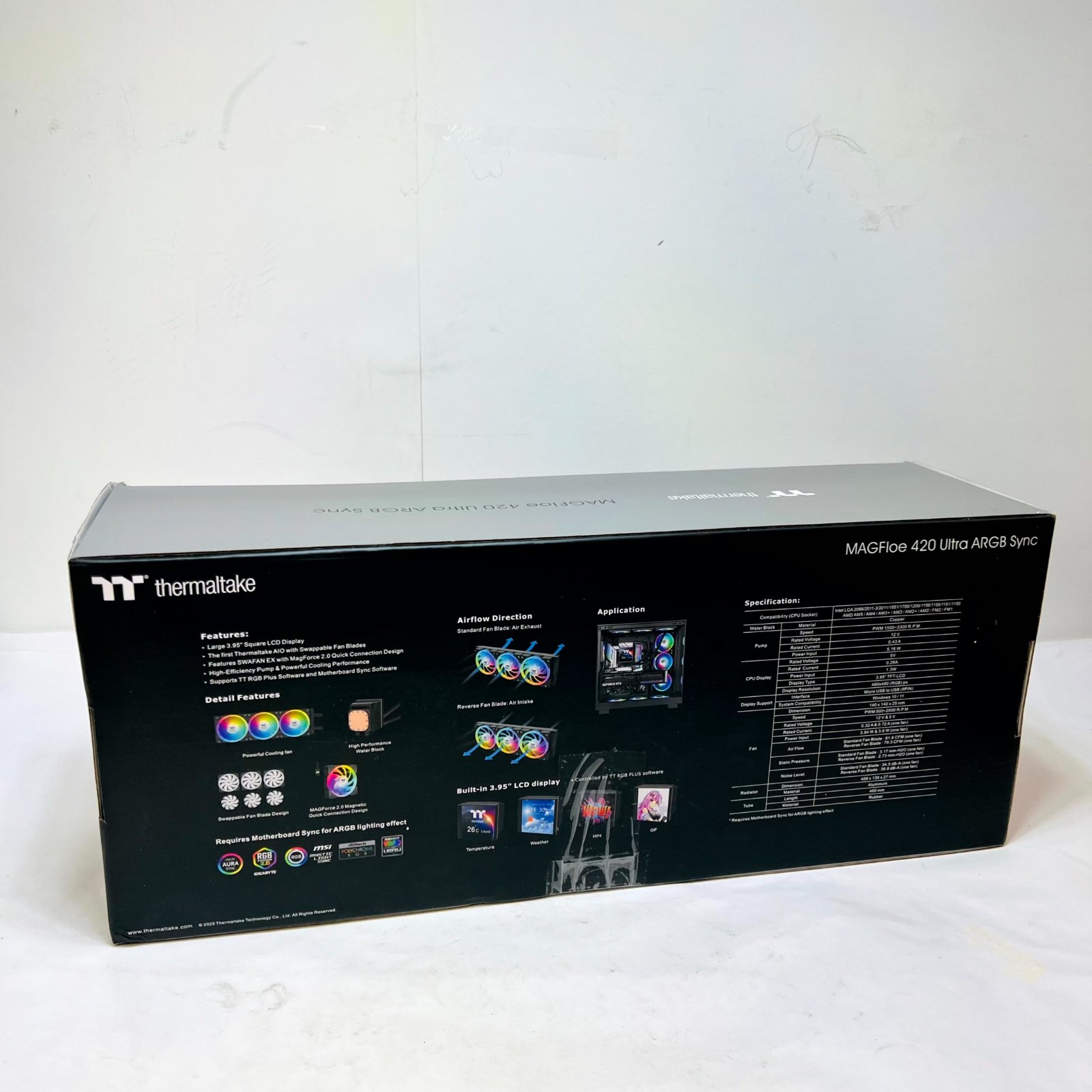 Thermaltake MAGFloe 420 Ultra ARGB Sync 420mm AIO Liquid CPU Cooler - Photo 2