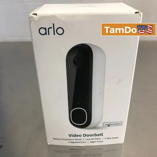 Arlo 2K Video Doorbell 2nd Gen, Battery/Wired, 2-Way Audio, White at TamDoUS Taylorsville