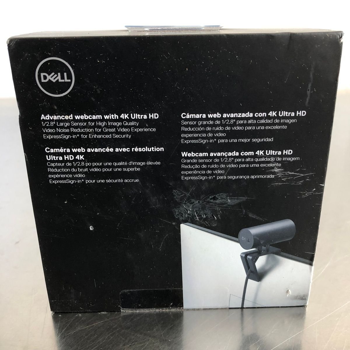 Dell UltraSharp WB7022 4K UHD Webcam, Black, HDR, Auto Framing, AI Noise Mic - Photo 9