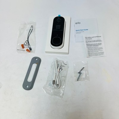 Arlo Video Doorbell 2nd Gen, HD, Battery/Wired, 2-Way Audio, White - Photo 2