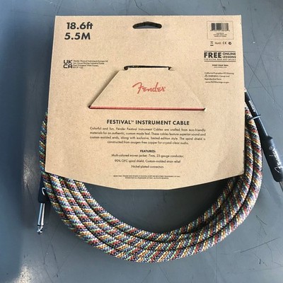 Fender Festival Instrument Cable 18.6ft 5.5M Straight to Straight Guitar Cable - Photo 2