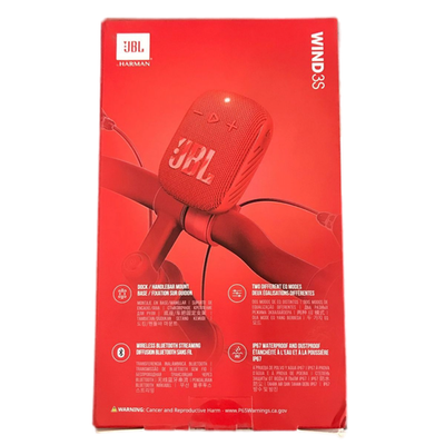 JBL Wind 3S Slim Handlebar Bluetooth Speaker - New/Sealed - Red - Photo 5