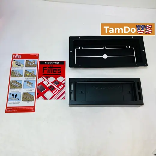 Aria Vent FLUSH4X10BLK Flushmount Pro 4" x 10" Black Floor Register at TamDoUS Taylorsville