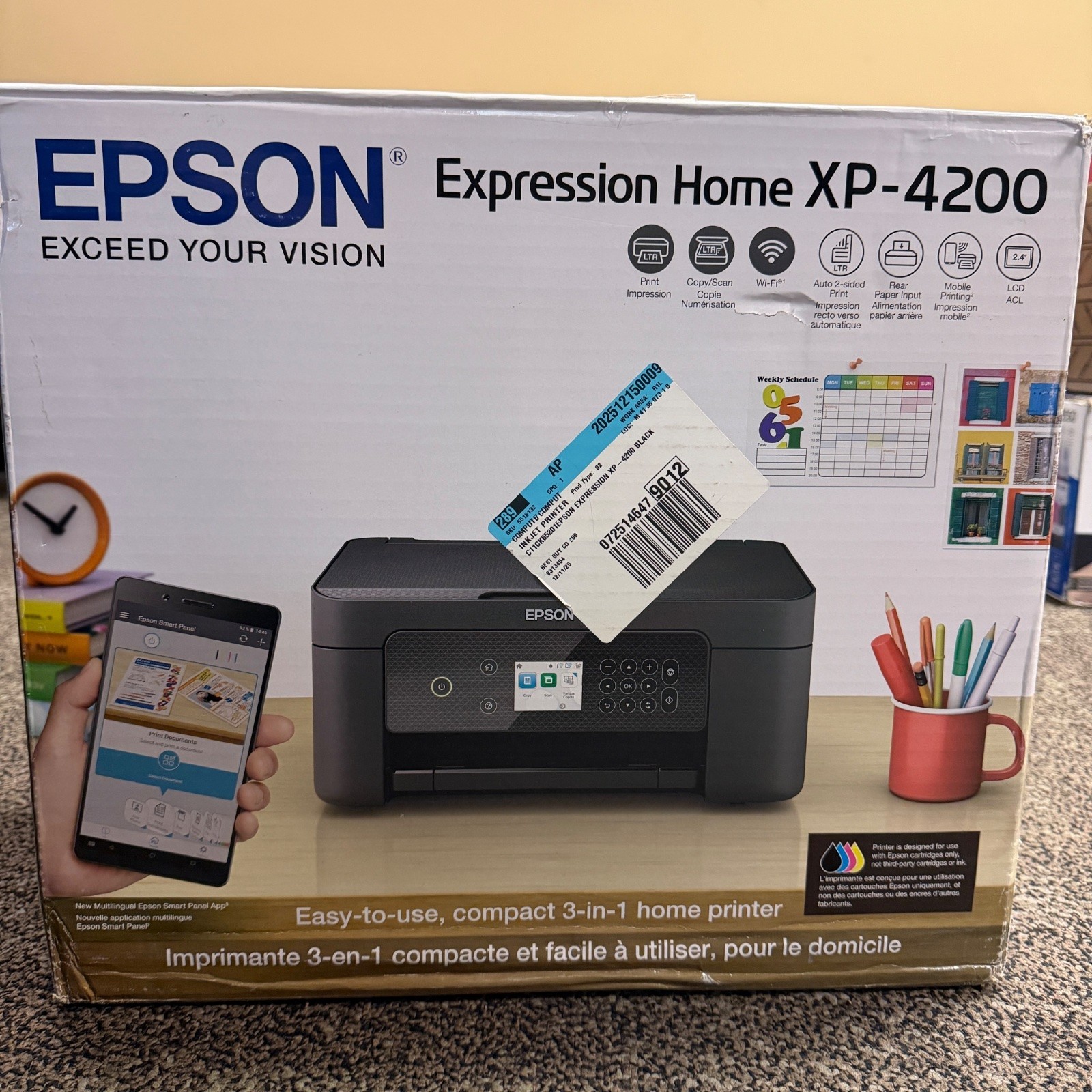 Epson Expression Home XP-4200 Wireless All-in-One Color Inkjet Printer, AirPrint - Photo 9