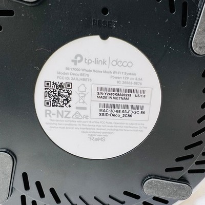 TP-Link Deco BE75 BE17000 Wi-Fi 7 Mesh Router Unit, Tri-Band, White - Photo 6