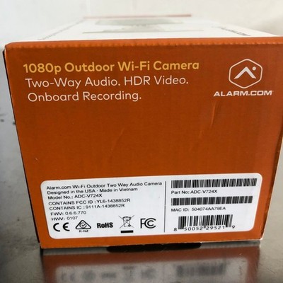 Alarm.com V724X 1080p Outdoor Wi-Fi Security Camera, Two-Way Audio, HDR - Photo 5