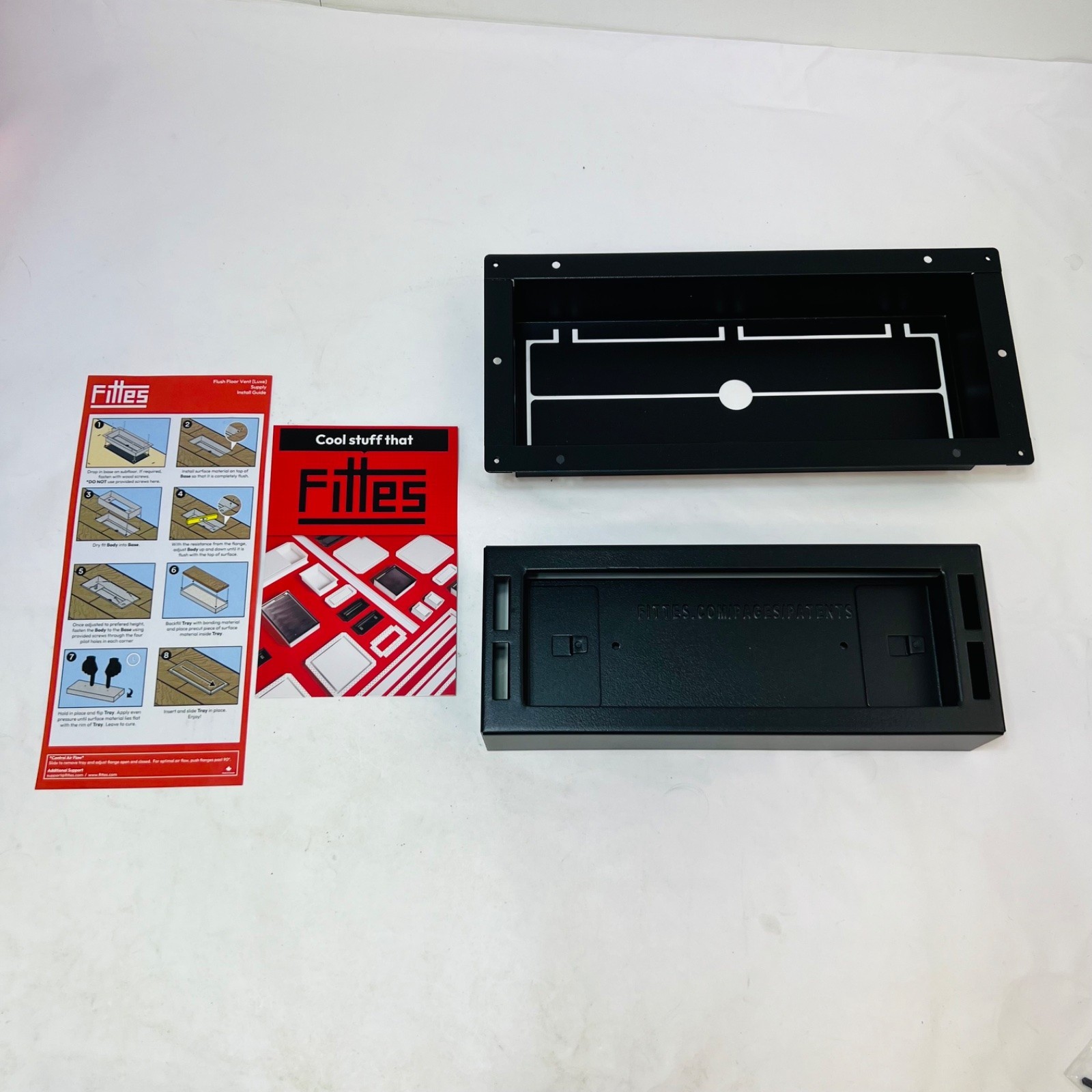 Aria Vent FLUSH4X10BLK Flushmount Pro 4" x 10" Black Floor Register - Photo 4